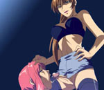 Anime slut fucks her sister with a strapon cock