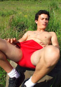 Straight mucle twink alex and his uncut cock