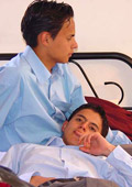 Cum guzzling boys sucking cock