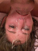 Busty latina barfing as cocks are jammed down her throat