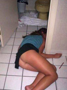 Drunk amateur striptease