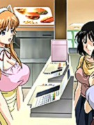 Hot red head anime yuri teen screws her lesbian twin sister