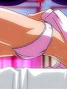 Dudes shaving hentai pussy, toying her & ass-fucking with thermometer