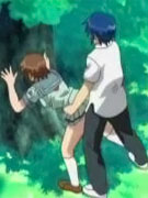 Evil two-cocked freak seducing innocent babe