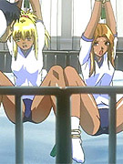 Lesbian with huge soft tits fingered by a cute anime schoolgirl
