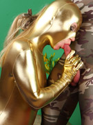 Sexy blondes in latex!