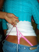 Cute panties in the kitchen