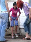 Girl on girl pissing and cum swallowing bukkake sex