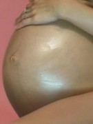 Pregnant redhead gets her pink pussy pie liked to orgasm by her sweet lesbian girlfriend