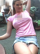 Tricia oaks waving at passing train while fucking