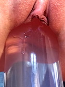 Tatiana sucks and fucks a brown dildo