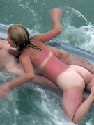 Nude beach couple please use their hands for fun